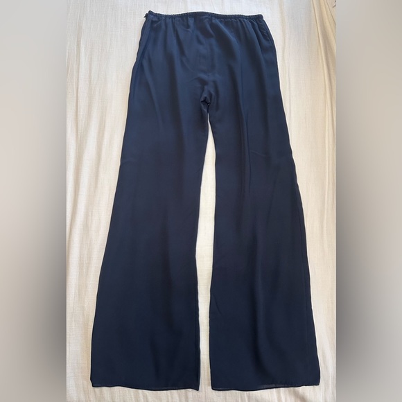 Peter Cohen Elasticated-Waistband Wide Leg Trousers - Picture 2 of 12